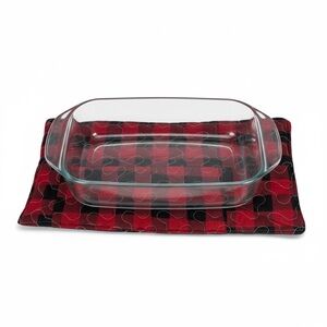 Handmade Christmas Buffalo Check Quilted Hot Pad | 3-Pack |‎ 2-9”x11” | 1-15”x9”